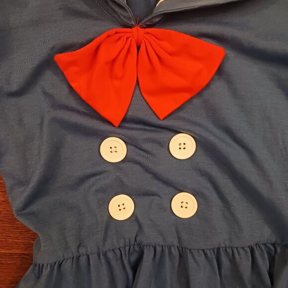 Disney Her Universe Dress Womens NWT M Blue Donald Duck Sailor Cosplay Pockets - Picture 6 of 7
